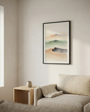 Minimalist living room wall art | Fold print | Far Collection | Instant digital download