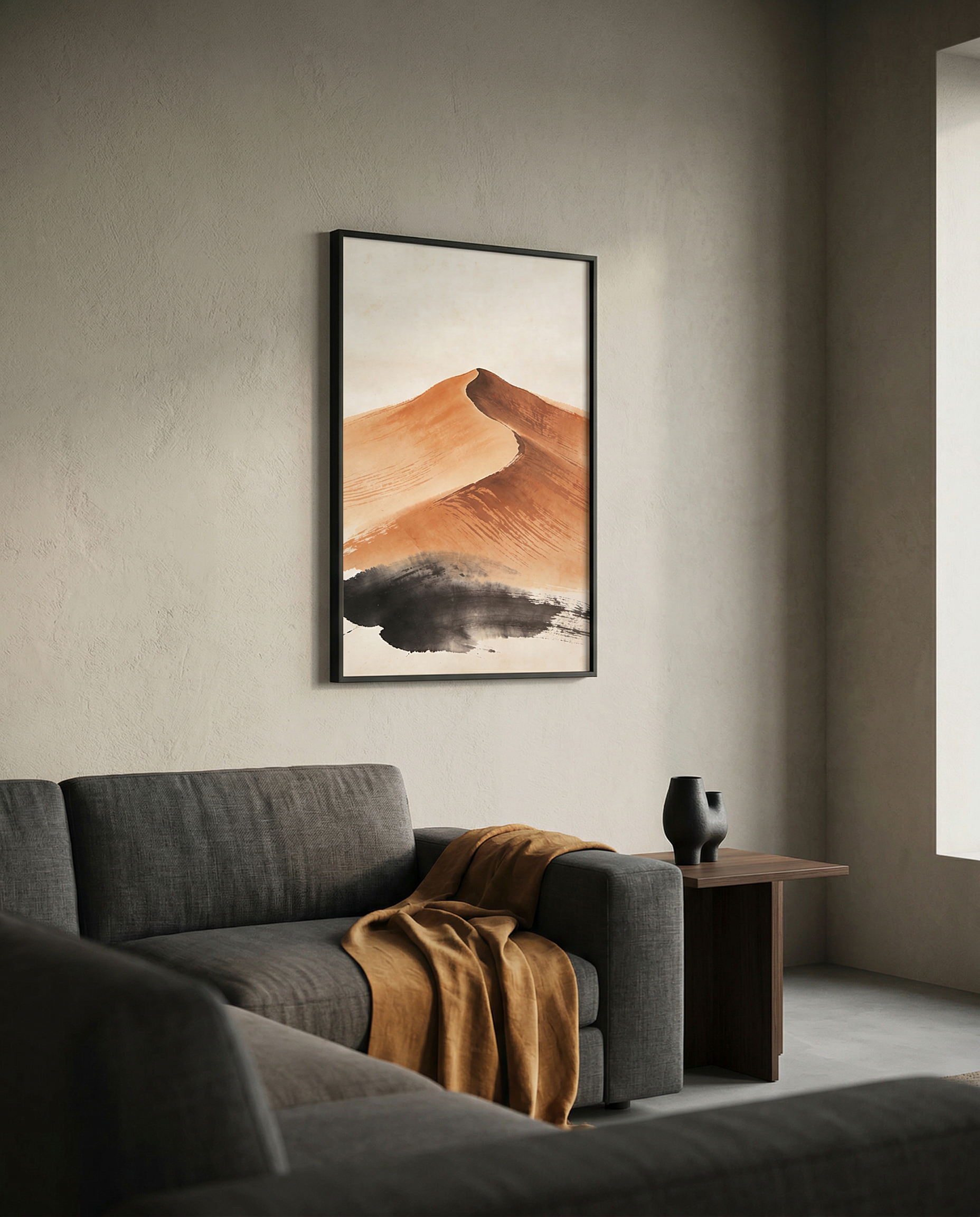 Minimalist living room wall art | Rise print | Far Collection | Instant digital download