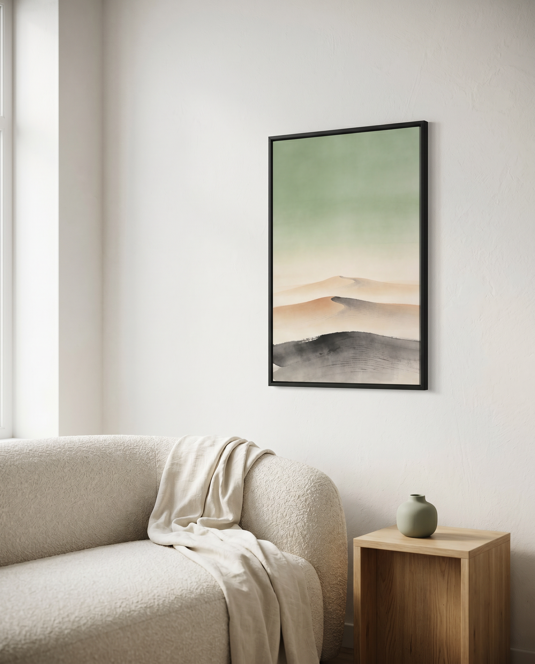 Minimalist living room wall art | Veil print | Far Collection | Instant digital download