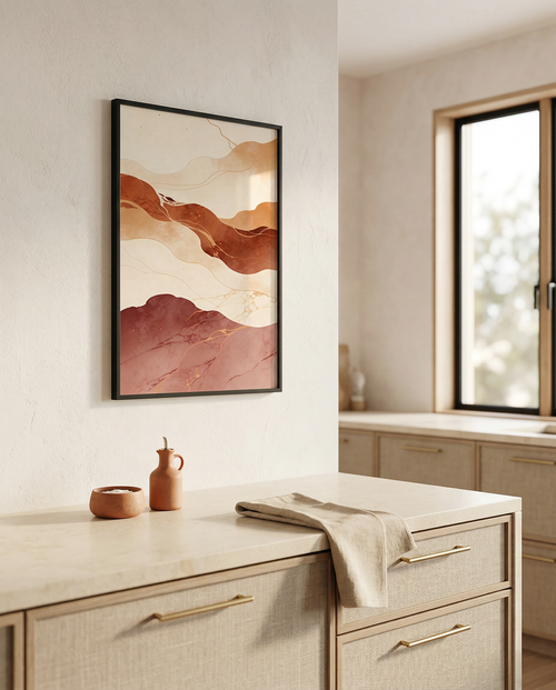 Minimalist kitchen wall art | Drift print | Strata Collection | Instant digital download