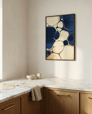Minimalist kitchen wall art | Cell print | Strata Collection | Instant digital download