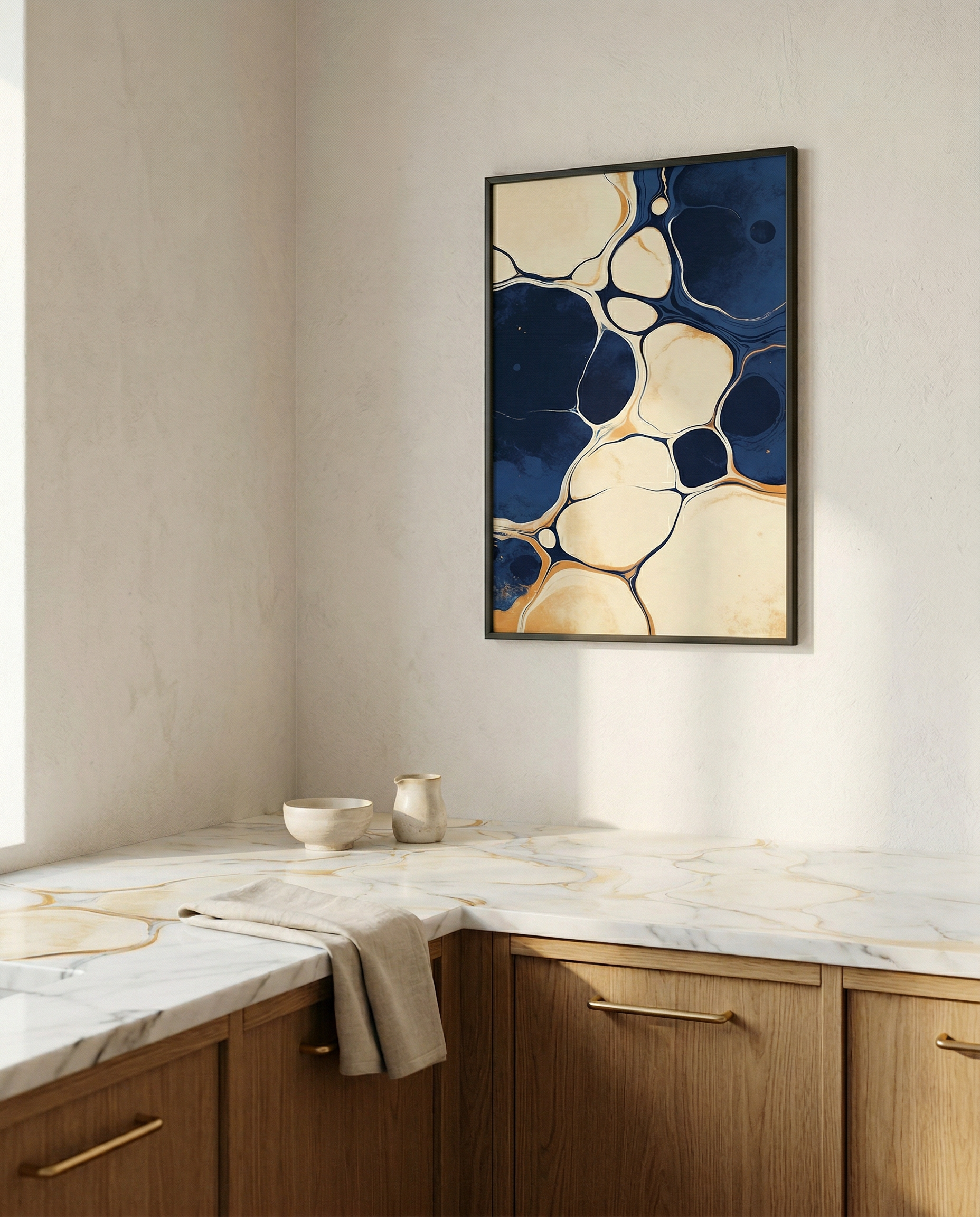 Minimalist kitchen wall art | Cell print | Strata Collection | Instant digital download